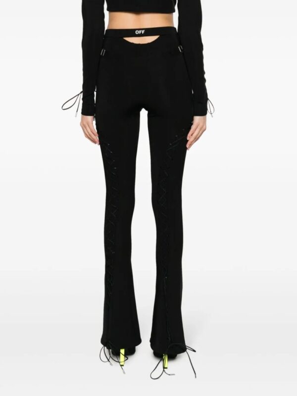Off-White  logo-print lace-up leggings - Image 4