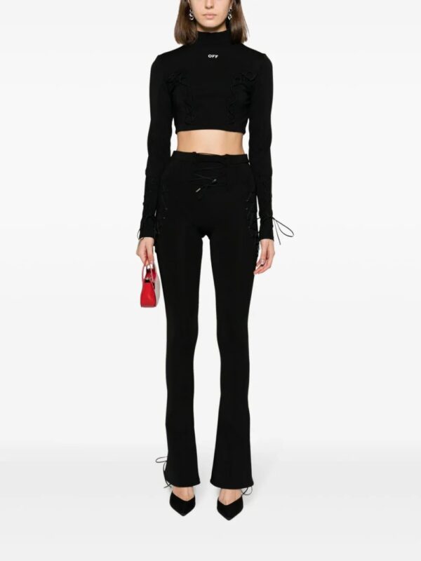 Off-White  logo-print lace-up leggings - Image 2