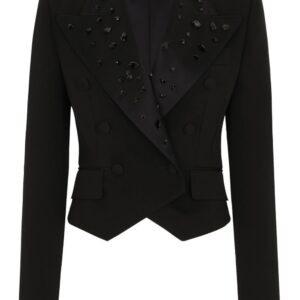 Dolce & Gabbana  crystal-embellished cropped blazer