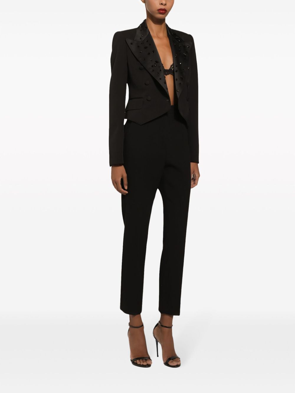 Dolce & Gabbana crystal-embellished cropped blazer - Image 3