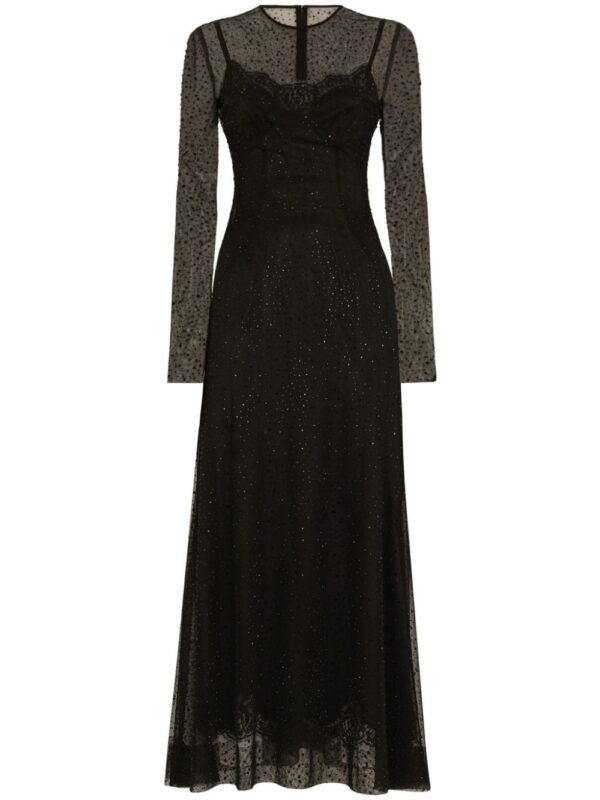 Dolce & Gabbana strass-embellished A-line maxi dress