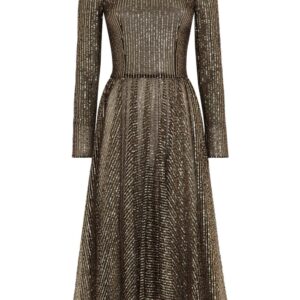 Dolce & Gabbana sequin-embellished flared midi dress