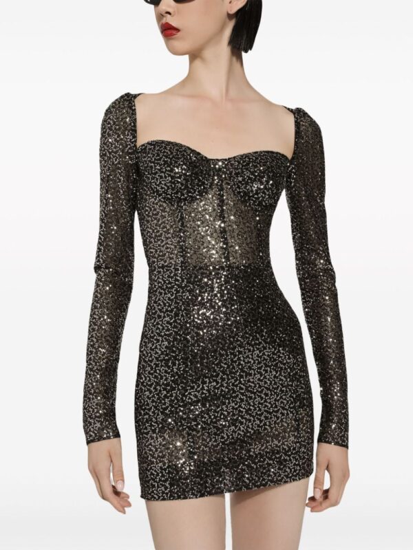 Dolce & Gabbana sequin-embellished bustier minidress - Image 5