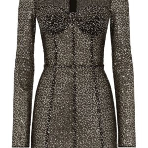Dolce & Gabbana sequin-embellished bustier minidress
