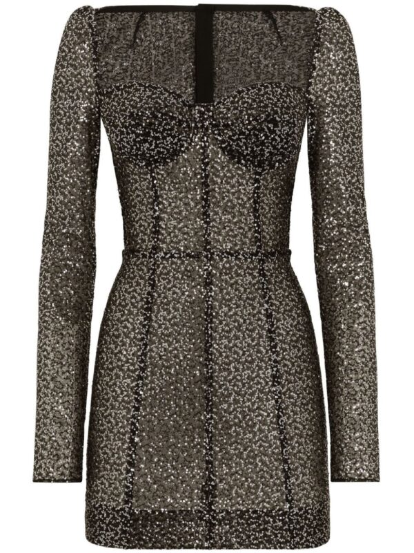 Dolce & Gabbana sequin-embellished bustier minidress