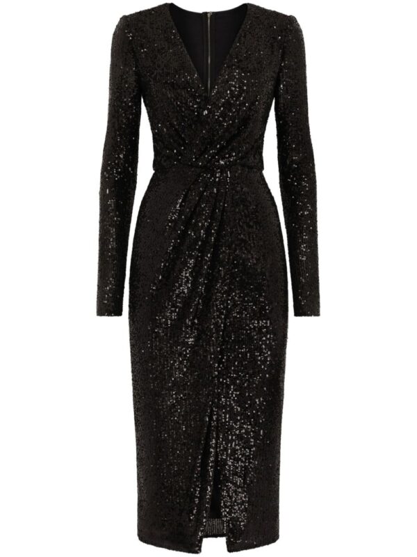 Dolce & Gabbana sequin-embellished V-neck minidress