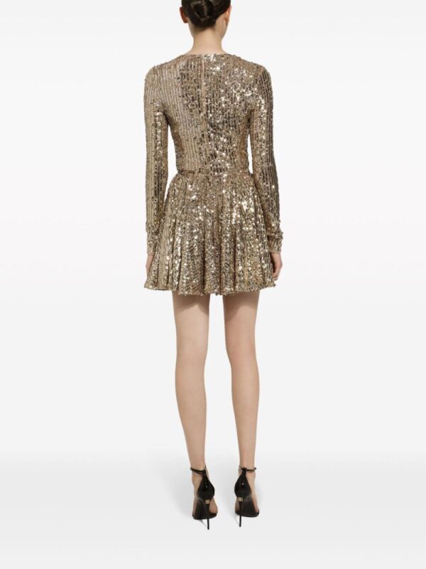 Dolce & Gabbana sequin-embellished pleated minidress - Image 3