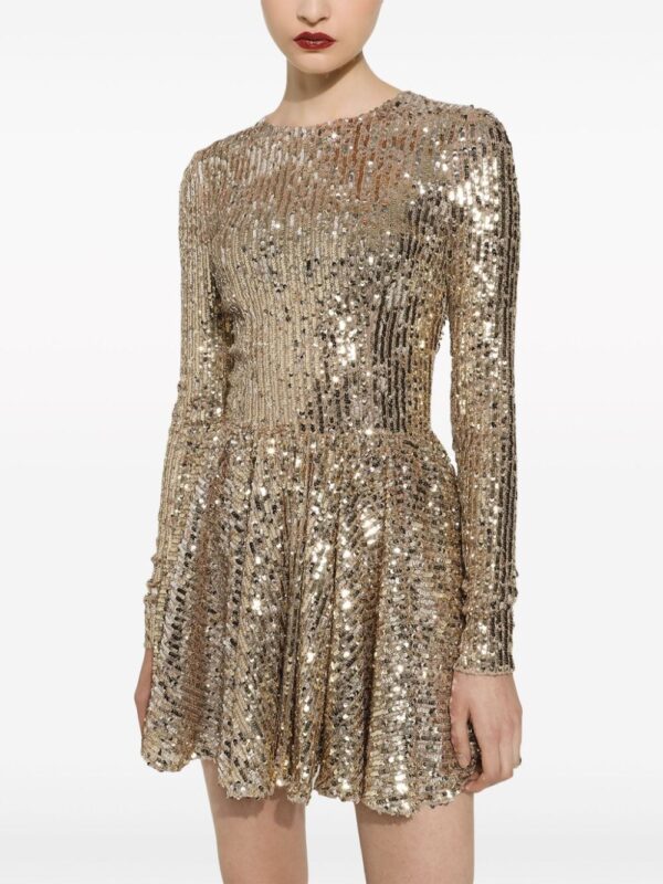Dolce & Gabbana sequin-embellished pleated minidress - Image 2