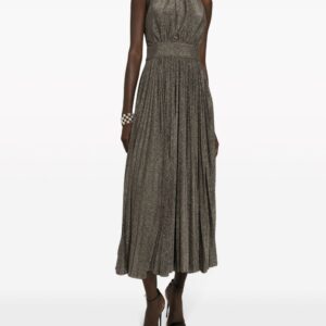 Dolce & Gabbana pleated silk midi dress