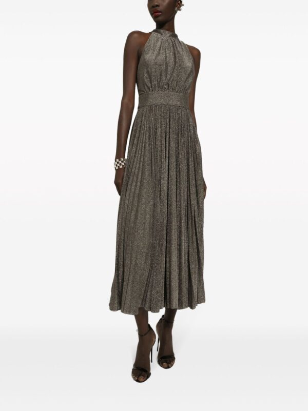 Dolce & Gabbana pleated silk midi dress