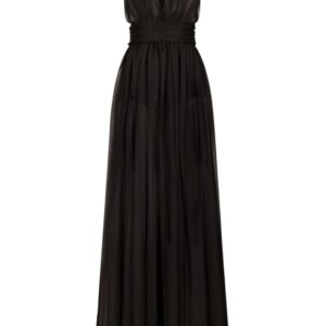 Dolce & Gabbana pleated semi-sheer gown