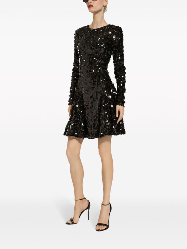Dolce & Gabbana sequin-embellished long-sleeve minidress - Image 5