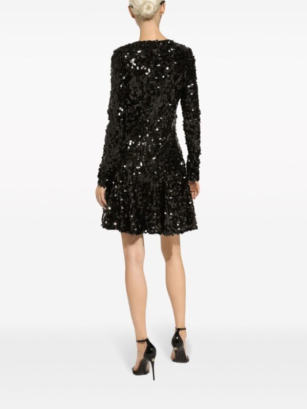 Dolce & Gabbana sequin-embellished long-sleeve minidress - Image 3