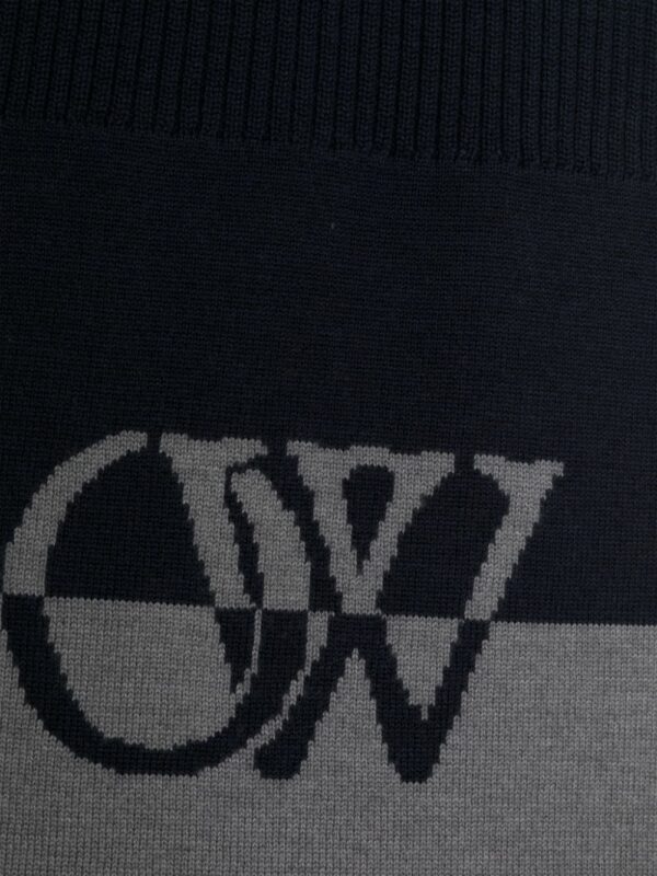 Off-White  logo-intarsia virgin wool scarf - Image 2