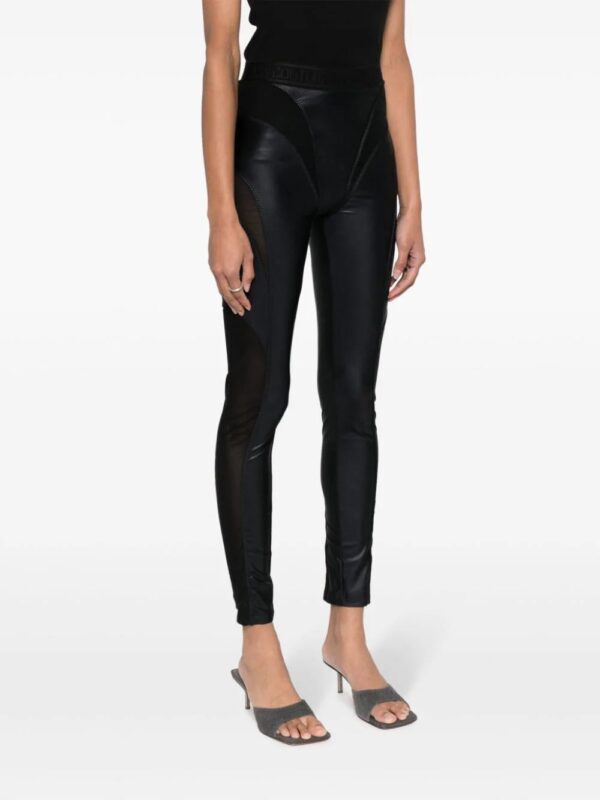 Versace Jeans Couture  panelled faux-leather leggings - Image 3