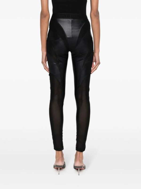 Versace Jeans Couture  panelled faux-leather leggings - Image 4