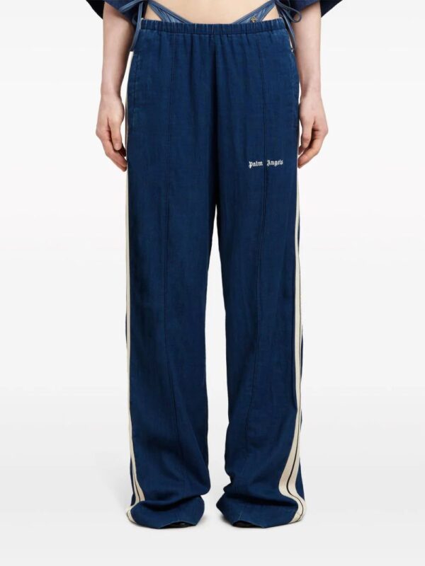 Palm Angels  side-stripe chambray trousers - Image 3