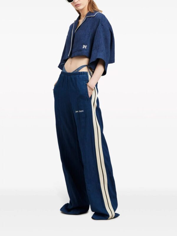 Palm Angels  side-stripe chambray trousers - Image 2