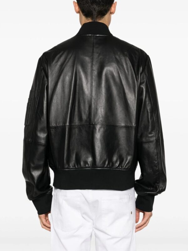Versace Jeans Couture  V-Emblem leather bomber jacket - Image 4