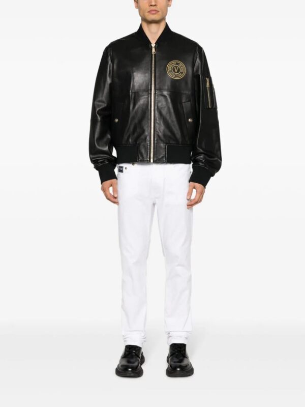 Versace Jeans Couture  V-Emblem leather bomber jacket - Image 2
