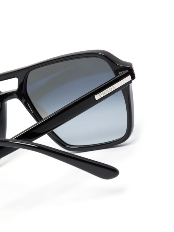 Prada Eyewear logo-plaque pilot-frame sunglasses - Image 3