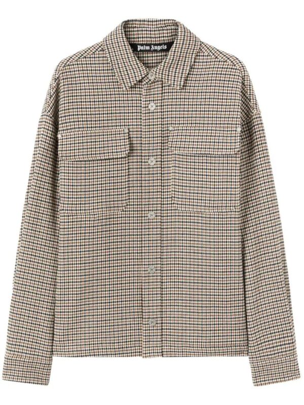 Palm Angels  logo-print checked overshirt