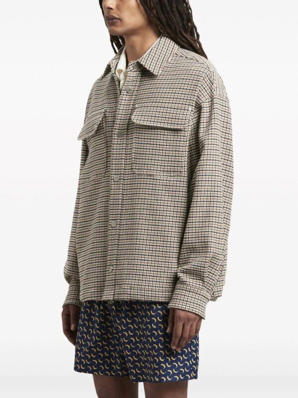 Palm Angels  logo-print checked overshirt - Image 4
