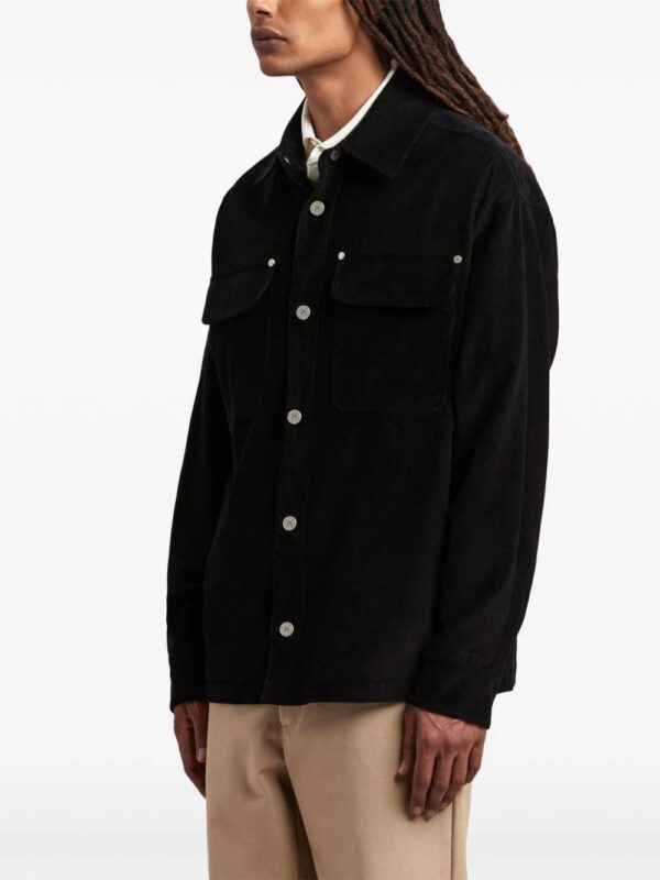 Palm Angels  logo-print velvet overshirt - Image 4
