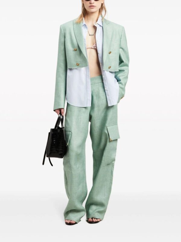 Palm Angels  linen cropped blazer - Image 2