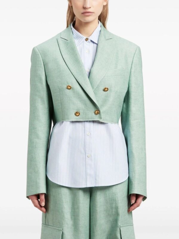 Palm Angels  linen cropped blazer - Image 3