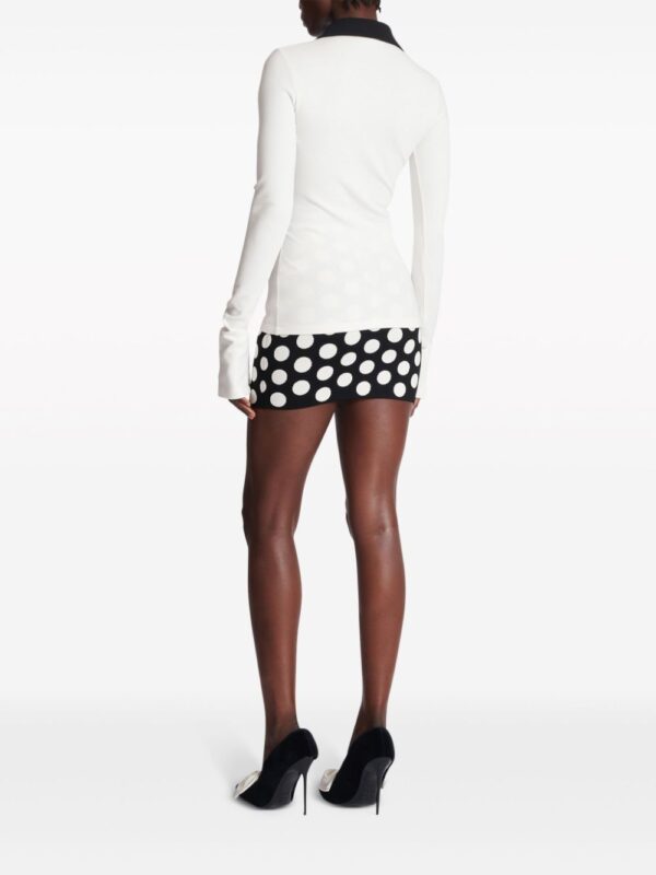 Balmain  rhinestone-button long-sleeve shirt - Image 4