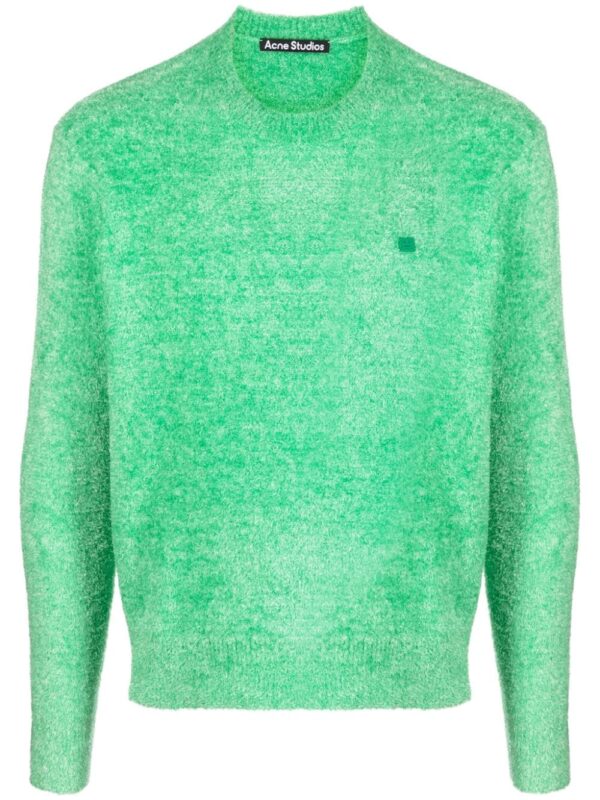 Acne Studios logo-appliqué mélange sweatshirt