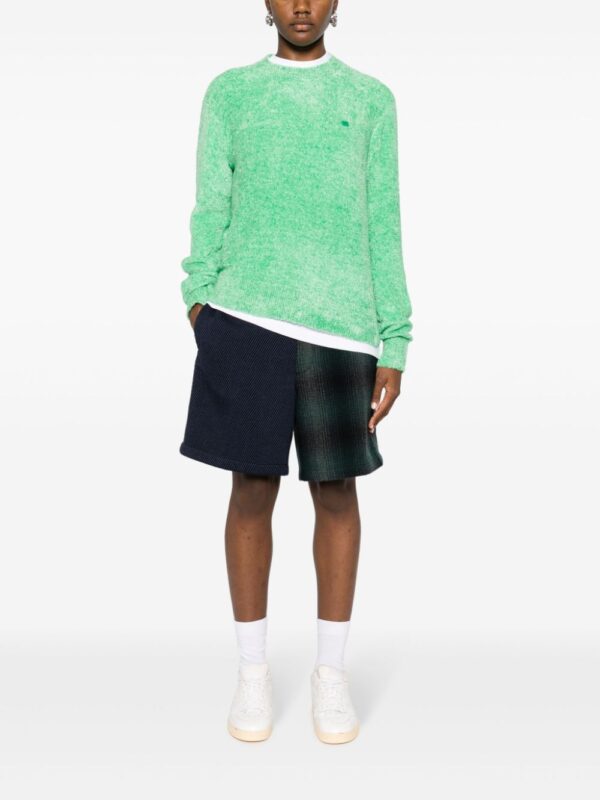 Acne Studios logo-appliqué mélange sweatshirt - Image 3