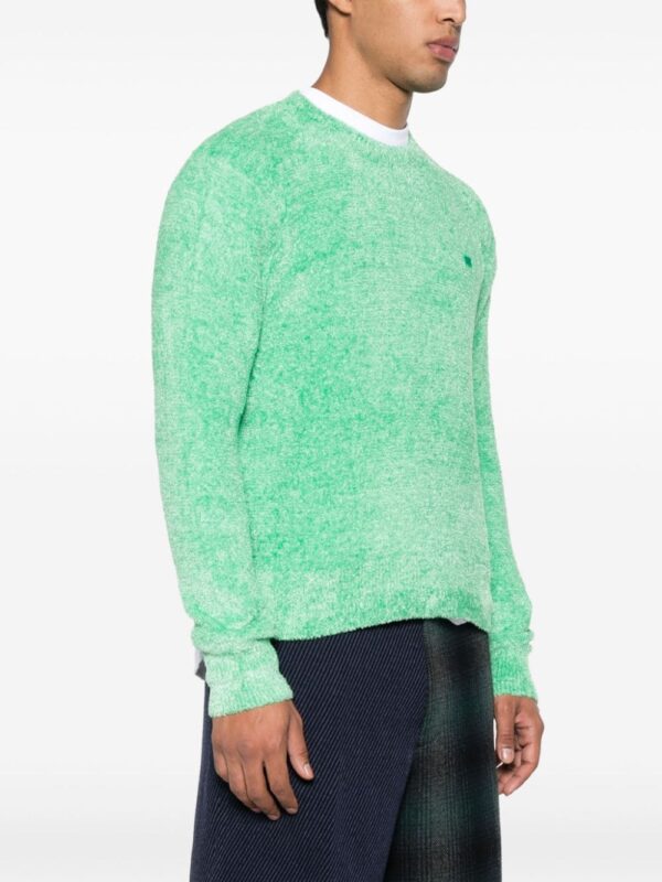 Acne Studios logo-appliqué mélange sweatshirt - Image 4