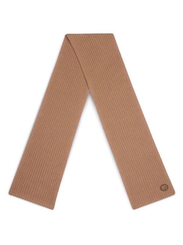 Gucci  GG-plaque ribbed scarf - Image 2
