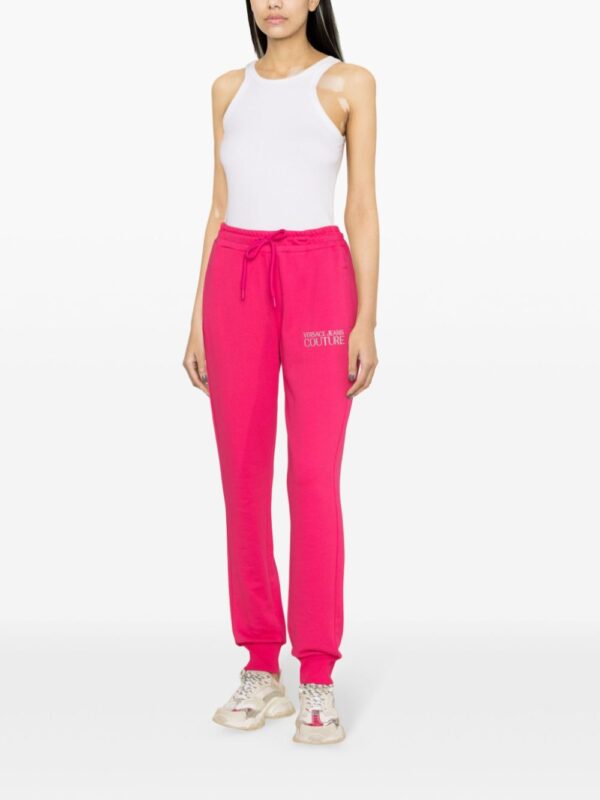 Versace Jeans Couture  logo-embroidered cotton track pants - Image 3