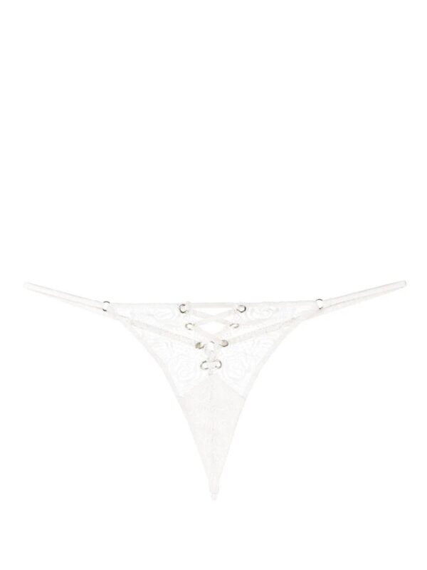 Fleur Du Mal  floral-lace semi-sheer thong