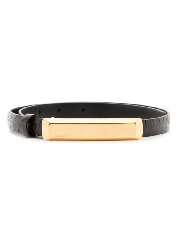 TOM FORD  crocodile-embossed leather belt