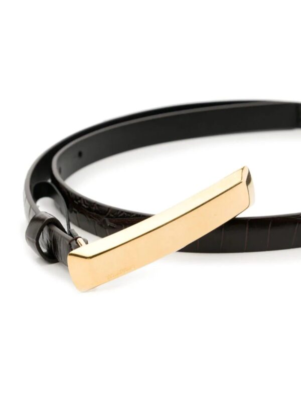 TOM FORD  crocodile-embossed leather belt - Image 2
