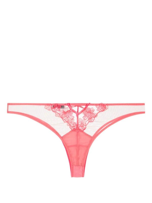 Fleur Du Mal  Petal floral-appliqué Cheeky thong - Image 2