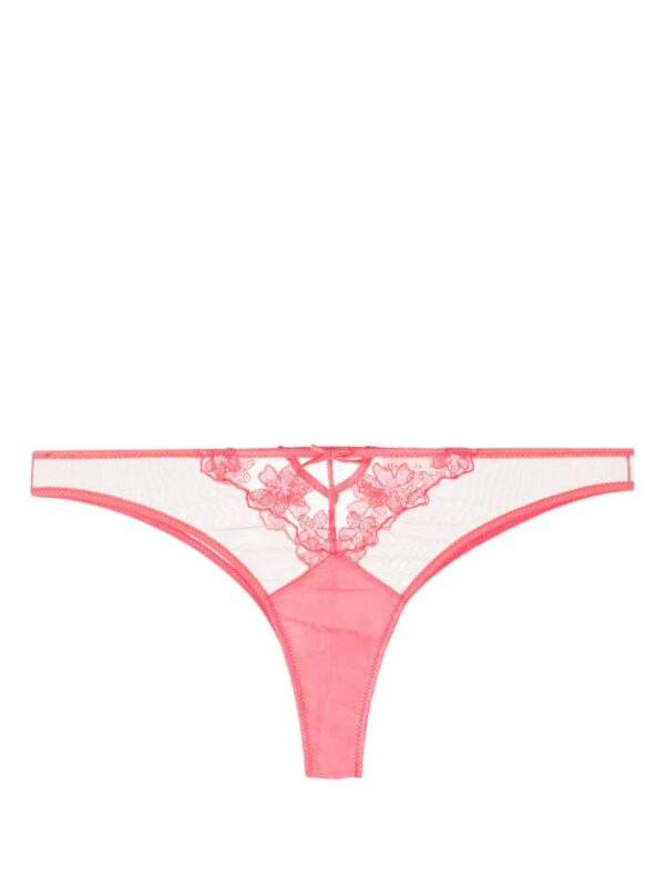 Fleur Du Mal  Petal floral-appliqué Cheeky thong