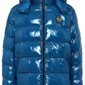 Philipp Plein  Hexagon logo-plaque padded jacket