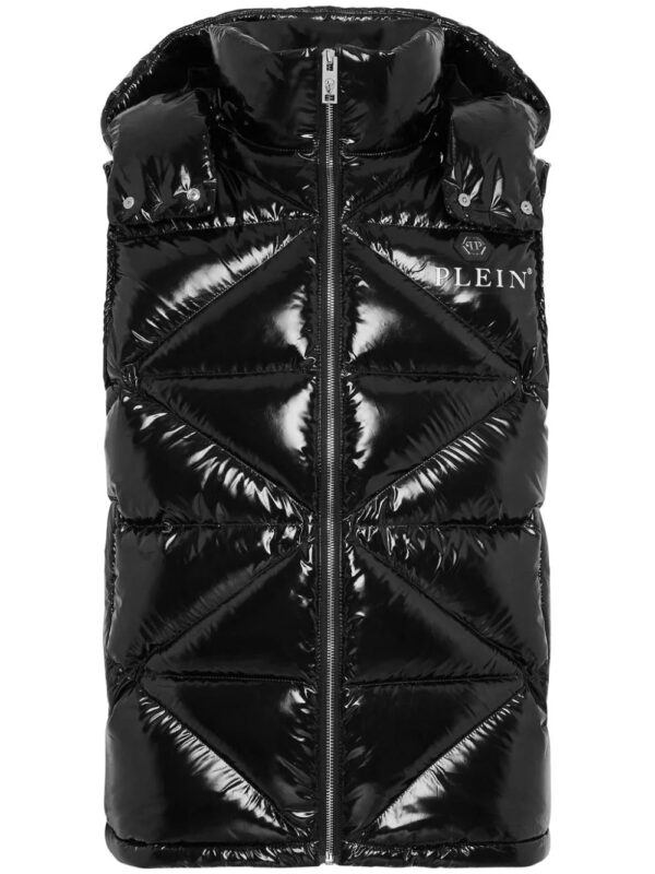 Philipp Plein  Hexagon logo-plaque padded gilet