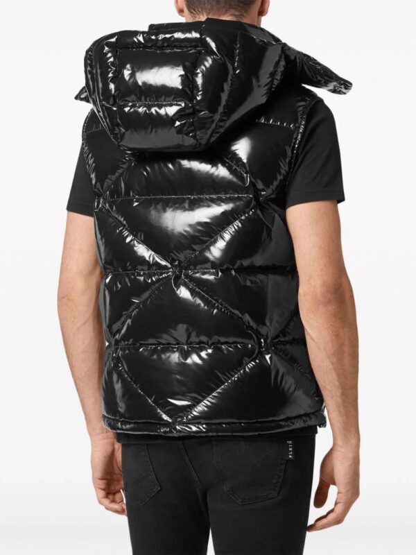 Philipp Plein  Hexagon logo-plaque padded gilet - Image 4