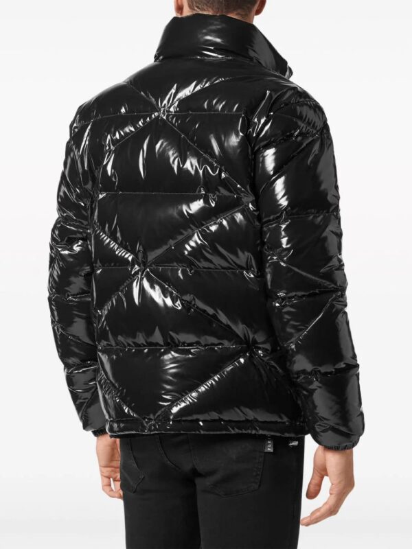 Philipp Plein  logo-plaque glossy padded jacket - Image 4