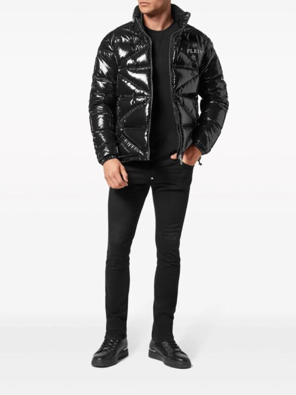 Philipp Plein  logo-plaque glossy padded jacket - Image 2