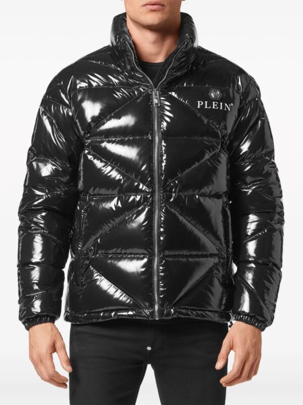 Philipp Plein  logo-plaque glossy padded jacket - Image 3