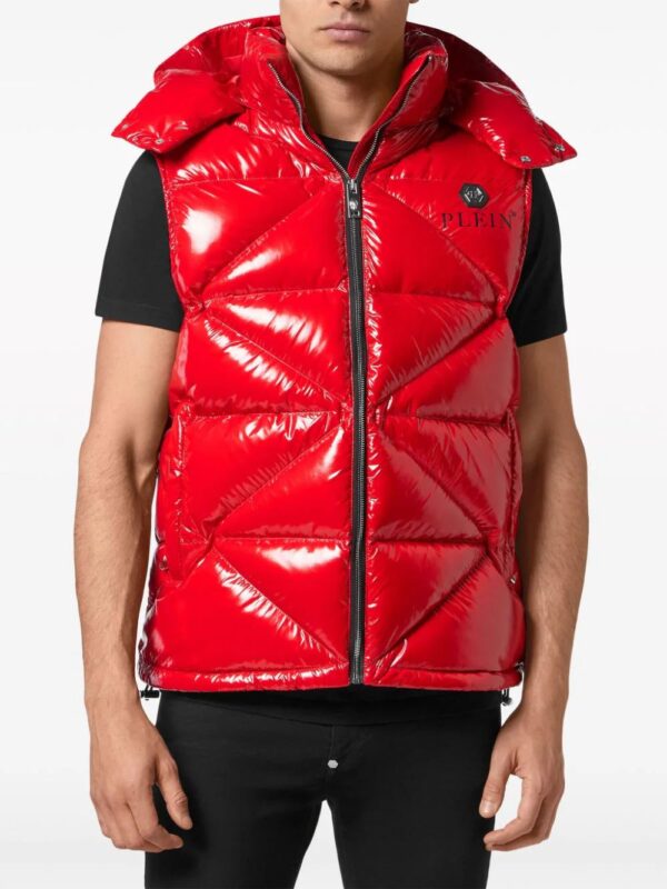 Philipp Plein  Hexagon logo-plaque padded gilet - Image 3