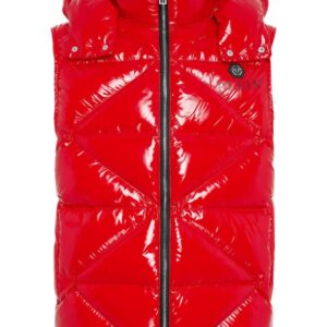 Philipp Plein  Hexagon logo-plaque padded gilet
