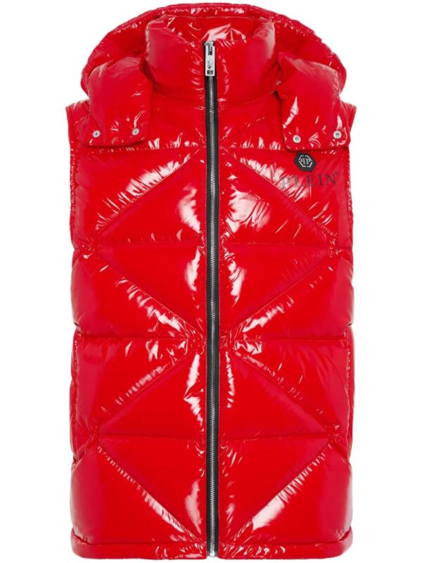 Philipp Plein  Hexagon logo-plaque padded gilet